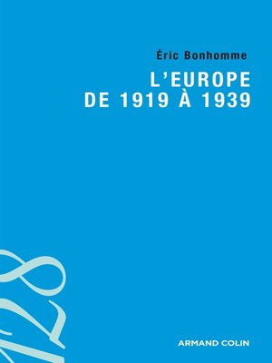 cover image of L'Europe de 1919 à 1939